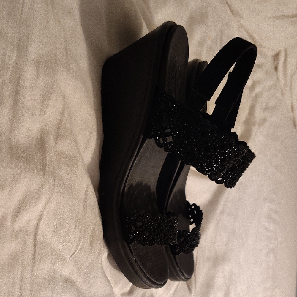 Sketchers Black Women's Wedges